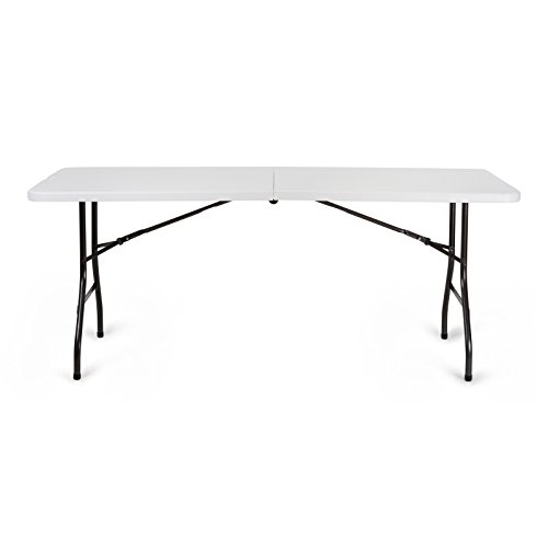 Newstorm OSKAR180 Mesa Plegable Tipo Maleta, Blanco/Gris Oscuro