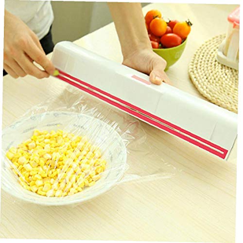 NiceButy Alimento Plástico Cling Wrap Film Dispensador Conservante Cortador De Cocina Accesorios para Herramientas Recargable Envoltorio De Plástico