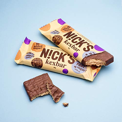 NICKS Chocolate Mix, Barritas de chocolate surtidas, sin azúcar añadido, sin gluten (6x 40g + 2x 28g + 4x 25g)