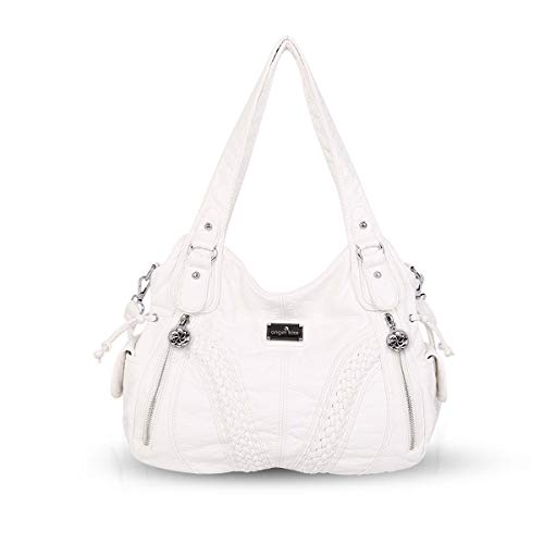 NICOLE & DORIS Bolso al Hombro de Piel Lavada para Mujeres Hobo Bolsos Bolso Bandolera