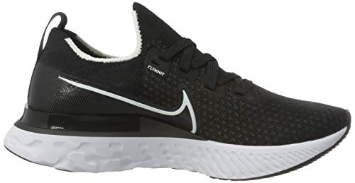 Nike W React Infinity Run FK, Zapatos para Correr para Mujer, Negro Gris Oscuro Blanco, 38 EU