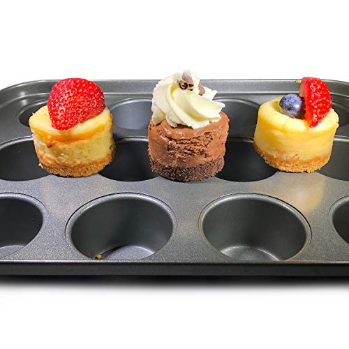 Norpro Antiadherente 12 Mini Tarta de Queso/Muffin Quiche Cupcake Molde Nueva