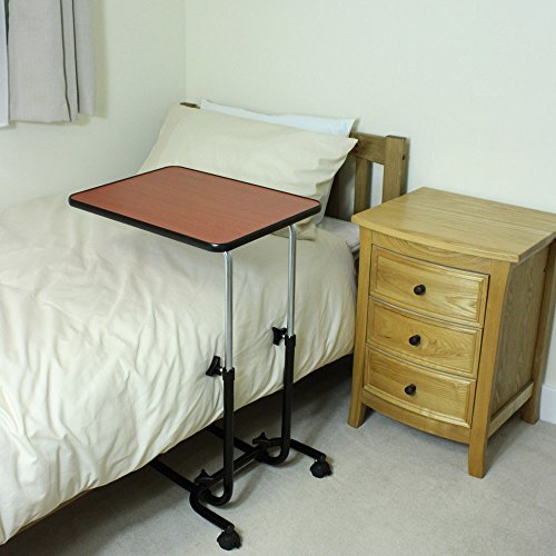 Nottingham Rehab Supplies NRS Mesa portátil con ruedas para cama