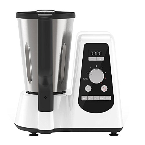 Novohogar Robot de Cocina Multifunción. Tamaño Compacto con Capacidad de 1,5L. Ideal para Cocinar Todo Tipo de Recetas: Tritura, Ralla, Bate, Amasa... La más Económica del Mercado.