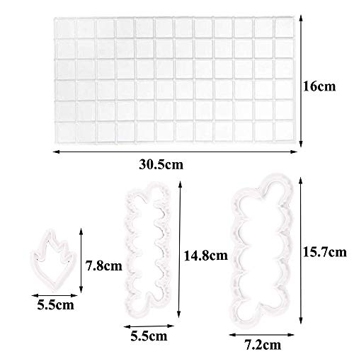 Nsiwem 11 Piezas Alfombra de Impresión de Tarta Fondant Esterilla de Relieve Juego de Alfombrilla de Textura Pasteles Impresiones Fondant Esteras Moldes de Plástico para Tartas Transparente