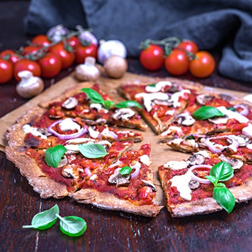 nu3 Fit Pizza baja en carbohidratos - 270 g de harina para pizza proteica sin levadura - 100% pizza vegana y libre de gluten - 15g de proteína por porción - Ideal durante dietas low carb