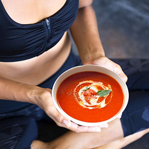 nu3 Fit Soup Pepper & Tomato - Sopa instantánea rica en fibra dietética - Crema de pimiento y tomate asado (605g) – Comida rápida deshidratada con alto valor nutricional – Ideal en dietas deportivas