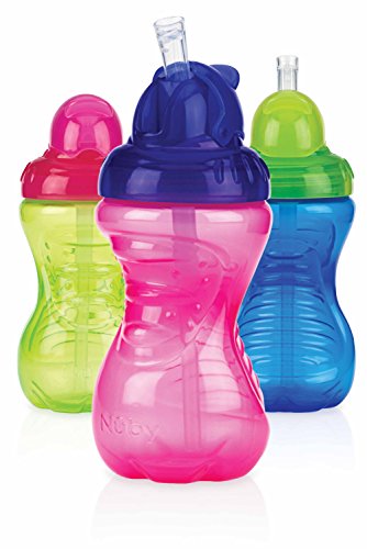 Nuby ID9929 - Vaso con pajita, 12+ m, 300 ml