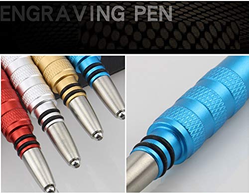 Nueva actualización de tatuaje de peluquería Hair Razor Pen, DIY Hair Carving Blades Pen con 20 cuchillas para salón de moda (Gold)