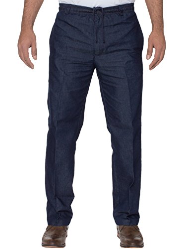 NUEVO Carabou hombre estilo informal formal Rugby Pantalones Con Cintura Elástica Tallas 32-60