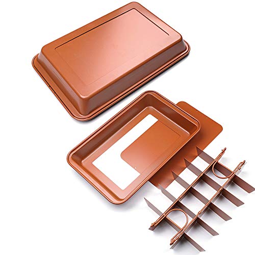 nuluxi Moldes para Brownies Brownie Pan con Divisore Metal Antiadherente Bandeja para Brownie Molde de Horno Desmontable Acero Al Carbono Molde para Pasteles Horneado Profesional Accesorios de Cocina