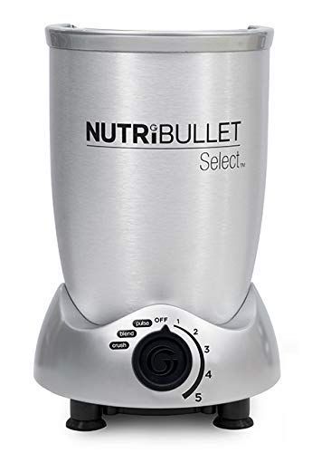 NutriBullet N9C-0928 - Extractor de Nutrientes, con recetario en español, base motor de 1000 W, 4.000 - 20.000 rpms, 1 solo botón, 5 velocidades variables, paro automático 60 segundos, color Silver