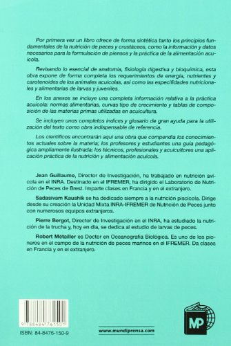 Nutrición y alimentación de peces y crustáceos (Acuicultura, Piscicultura)