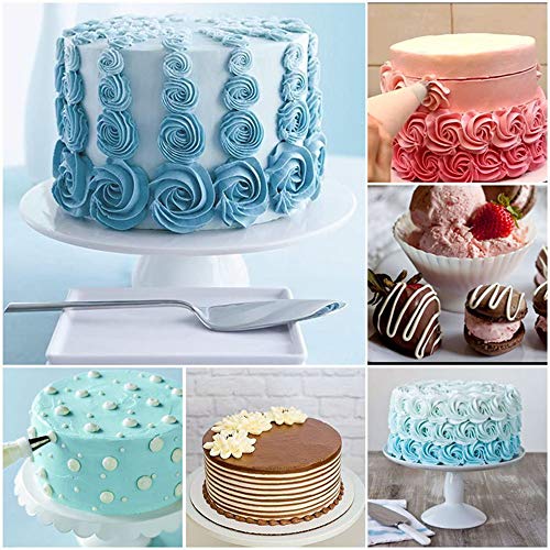 O-Kinee Boquillas Rusas de Reposteria,10pcs Boquillas para Manga pastelera, Set Decoración de Cupcakes y Tartas, Incluir 10 Boquillas, 2 Acopladores, 2 Bolsa de Silicona, Clips, Cepillos de Limpieza