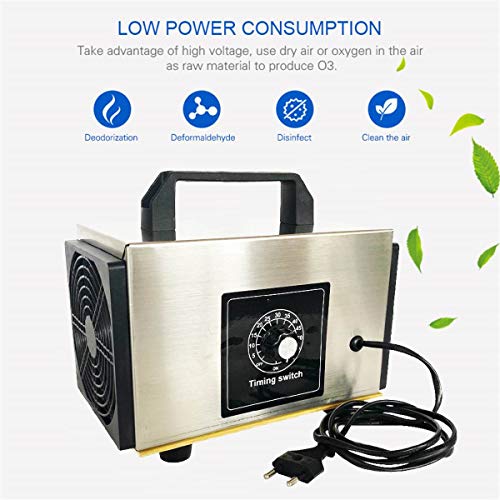 O3 Premium/Generador de ozono Industrial 28,000mg / HR 220v, Limpiador de ozono, Dispositivo de ozono para Habitaciones, Humo, Coches y Mascotas.Tecnologia Honey-Comb-Tec© … (28.000mg)