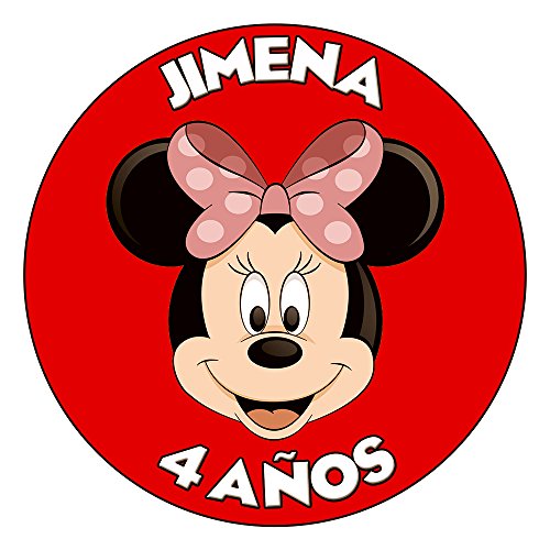 OBLEA de Papel de azúcar Personalizada, 19 cm, diseño de Disney Minnie Mouse