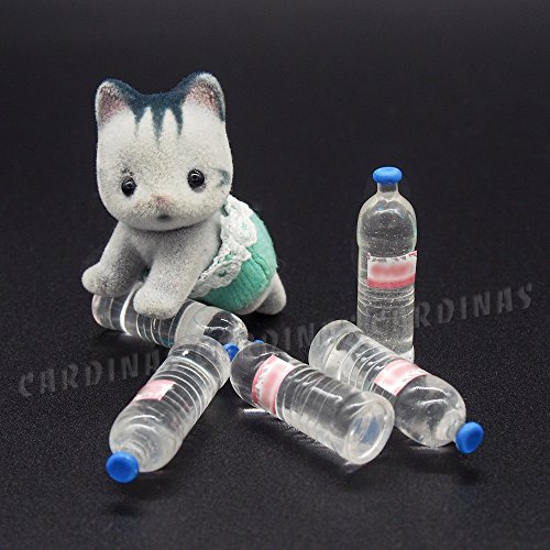 Odoria 1/12 Miniatura 5PZ Botella de Agua Bebidas Cocina Accesorio para Casa de Muñecas