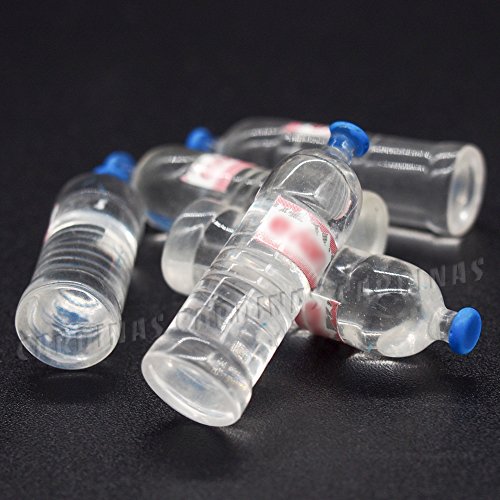 Odoria 1/12 Miniatura 5PZ Botella de Agua Bebidas Cocina Accesorio para Casa de Muñecas