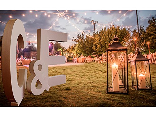 Oedim Iniciales de Boda en Corcho | 100 cm de Altura x 10 cm de Grosor | Letras Fabricadas en Corcho Color Blanco | Letras de Corcho Elegantes y Originales | Símbolo & de Regalo