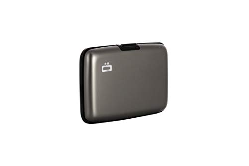 Ögon Smart Wallets - Stockholm Cartera Tarjetero - Protección RFID: Protege Tus Tarjetas de Robar - hasta 10 Tarjetas + Recetas + Notas - Aluminio anodizado (Titanium)