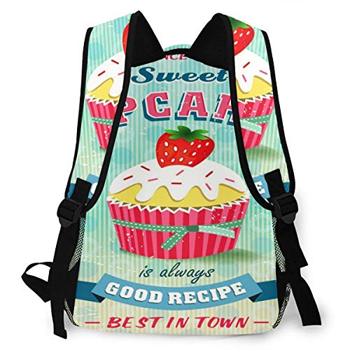 OMQFEW Mochilas Portatil 14 Pulgadas, Resistente Al Agua Casual Mochila, Multifuncional Mochila De Gran Capacidad para Hombre Mujer Escolar Trabajo Viajes Venta Cupcakes Sign