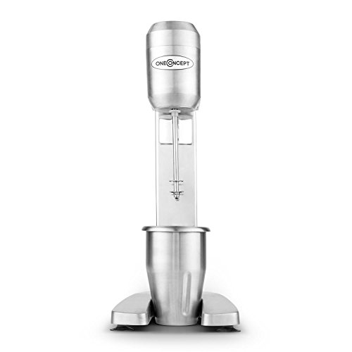 oneConcept DM-B - Bar-Mixer, Mezclador de bebidas, Mini-vaso mezclador, Batidos, Potencia 400 W, Hasta 16.000 rpm, 650 ml de capacidad, Vaso de acero inoxidable, Plateado