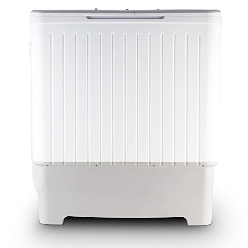 Oneconcept Ecowash XXL - Lavadora Capacidad 6.8 kg, Centrifugadora Capacidad 5.2 kg, Carga Superior, Potencia 400 W, Potencia centrífuga 150 W, Ahorro de Agua y energía, Silenciosa, Blanco