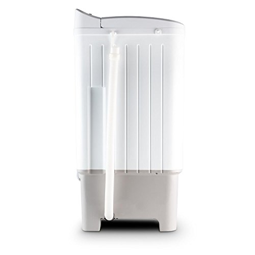 Oneconcept Ecowash XXL - Lavadora Capacidad 6.8 kg, Centrifugadora Capacidad 5.2 kg, Carga Superior, Potencia 400 W, Potencia centrífuga 150 W, Ahorro de Agua y energía, Silenciosa, Blanco