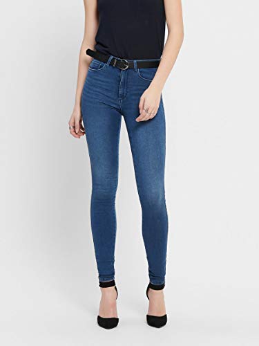 ONLY Onlroyal High Waist Skinny Jeans Vaqueros, Medium Blue Denim, 34W / 30L para Mujer