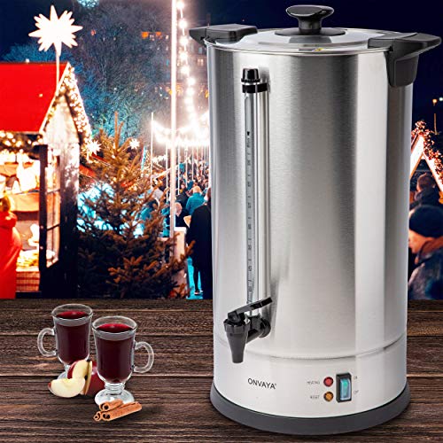 ONVAYA® Cafetera de filtro de gastro 15L | Dispensador de café para grandes cantidades | Cafetera industrial | Cafetera con elemento calefactor