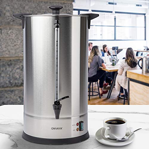 ONVAYA® Cafetera de filtro de gastro 15L | Dispensador de café para grandes cantidades | Cafetera industrial | Cafetera con elemento calefactor