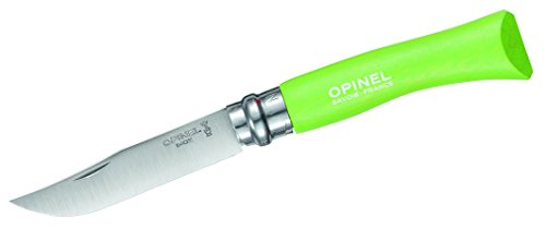 Opinel 001607, Cuchillo de Acero Inoxidable, Talla Única, Verde Acido