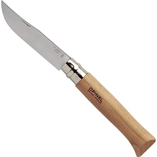 Opinel O123060 Navaja con Hoja de Acero Inoxidable, Unisex, Beige, 7 cm