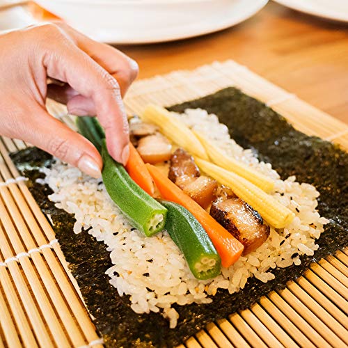 Opopark 10 Piezas Herramienta para Hacer Sushi de Bambú Kit para Hacer Sushi de Bambú