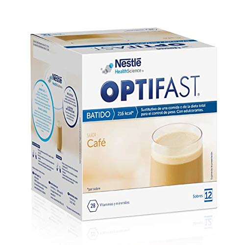 Optifast Batido Café - Envase de 12 sobres de 53g cada uno, sustitutivos de la comida para control de peso