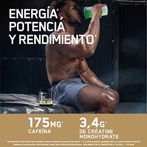 Optimum Nutrition Gold Standard Pre Workout en Polvo, Bebida Energética con Creatina Monohidratada, Beta Alanina, Cafeína y Vitamina B Complex, Sandía, 30 Porciones, 330g, Embalaje Puede Variar