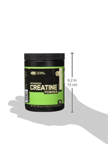 Optimum Nutrition ON Creatina Monohidrato Micronizada, Creatine en Polvo, Suplementos Deportivos para Musculacion, Sin Sabor, 88 Porciones, 317g