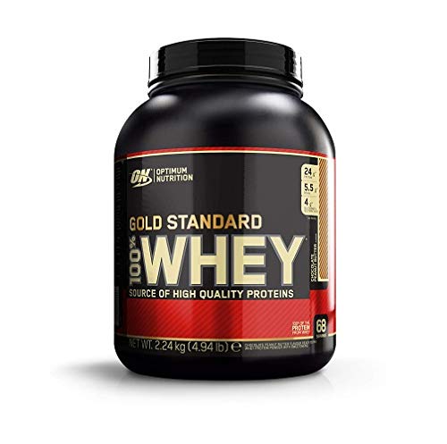 Optimum Nutrition ON Gold Standard 100% Whey Proteína en Polvo Suplementos Deportivos, Glutamina y Aminoacidos, BCAA, Chocolate Mantequilla de Cacahuete, 68 porciones, 2.24 kg, Embalaje puede variar