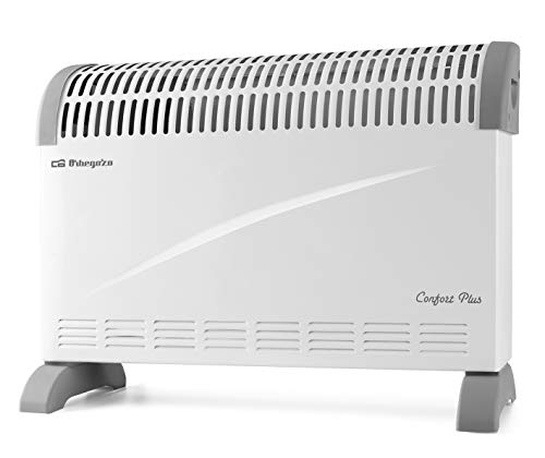 Orbegozo CV 2300 A Convector, 3 niveles de potencia, protección contra sobrecalentamiento, termostato regulable, asas de transporte, 2000 W, Blanco