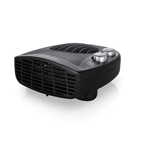 Orbegozo FH-5028 Calefactor eléctrico con termostato Ajustable, 2000 W de Potencia, 2 Posiciones de Calor y función Ventilador, Negro