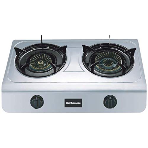 Orbegozo FO 2700 Hornillo a Gas, 7700 W, Butano o Propano, 2 Quemadores de Triple Corona, Uso Exterior