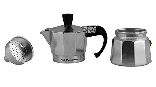 Orbegozo KF 200 KF200-Cafetera, 2 Tazas, Aluminio