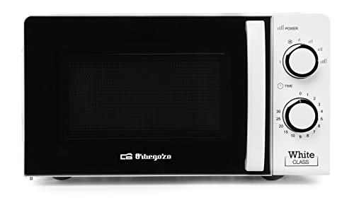 Orbegozo MI 2115 Microondas con 20 litros de capacidad, 6 niveles de funcionamiento, temporizador hasta 30 minutos, 700 W, Blanco