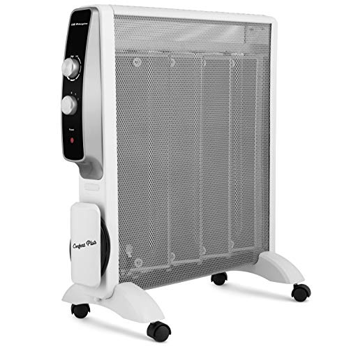 Orbegozo RMN 2075 - Radiador de mica de rápida convección y difusión del calor, 2 potencias de 1000 W y 2000 W, Negro