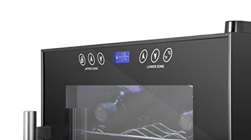 Orbegozo VT 1810 – Vinoteca 18 botellas, 52 litros de capacidad, temperatura regulable, panel táctl, display digital, luz LED, 130 W