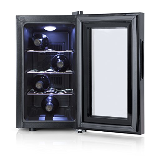 Orbegozo VT 810 – Vinoteca 8 botellas, 25 litros de capacidad, temperatura regulable, panel táctl, display digital, luz LED, 70 W