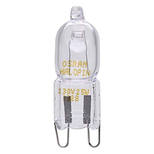 OSRAM 66725 - Bombilla de cápsula halógena, 40 W, G9, para horno y microondas