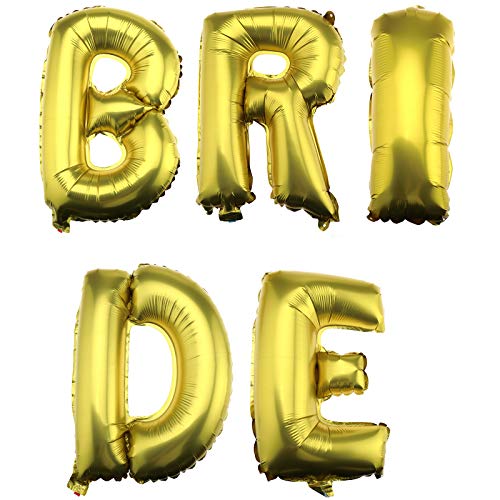 OTOTEC Globos de Papel de Aluminio de 16 Pulgadas con Texto en inglés «Bride to be», Letras Doradas para Bodas, Despedidas de Soltera