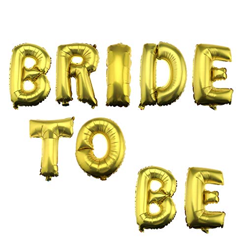 OTOTEC Globos de Papel de Aluminio de 16 Pulgadas con Texto en inglés «Bride to be», Letras Doradas para Bodas, Despedidas de Soltera