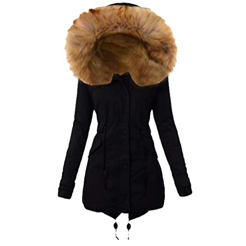 Overdose Chaqueta con Capucha Larga del Cuello De Piel De Las Mujeres Caliente Mejor Vender Nueva 2019 Parka De Invierno Outwear (M, M-Azul Cielo)